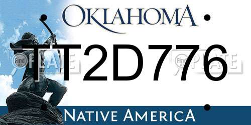 TT2D776 Oklahoma License Plate