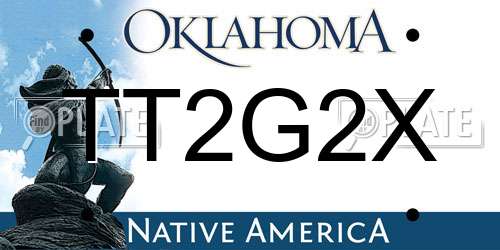 TT2G2X Oklahoma License Plate