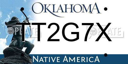 TT2G7X Oklahoma License Plate