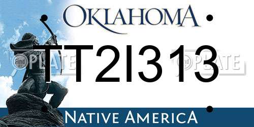 TT2I313 Oklahoma License Plate