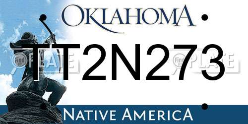 TT2N273 Oklahoma License Plate