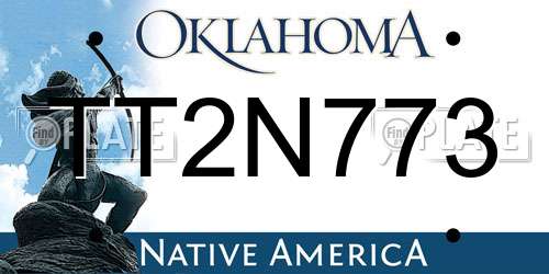 TT2N773 Oklahoma License Plate