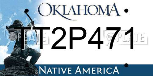 TT2P471 Oklahoma License Plate