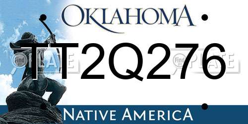 TT2Q276 Oklahoma License Plate