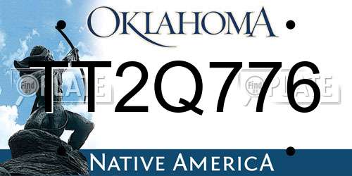 TT2Q776 Oklahoma License Plate