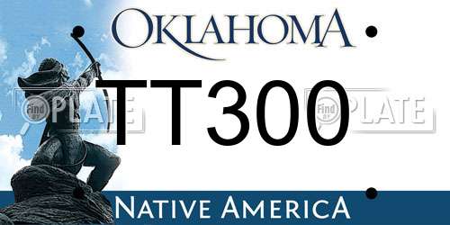 TT300 Oklahoma License Plate