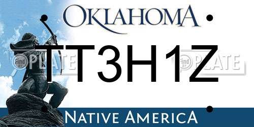 TT3H1Z Oklahoma License Plate
