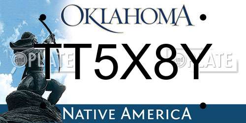 TT5X8Y Oklahoma License Plate