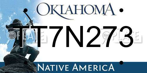 TT7N273 Oklahoma License Plate