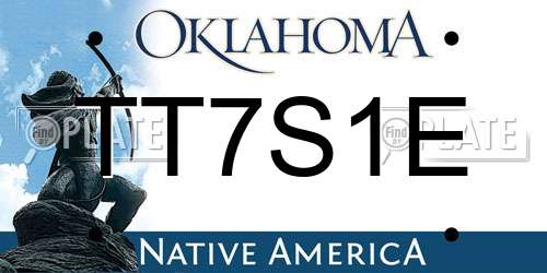 TT7S1E Oklahoma License Plate