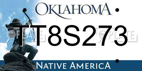 TT8S273 Oklahoma License Plate