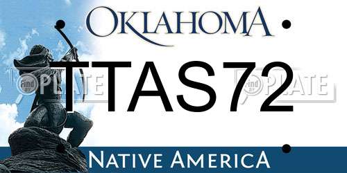 TTAS72 Oklahoma License Plate