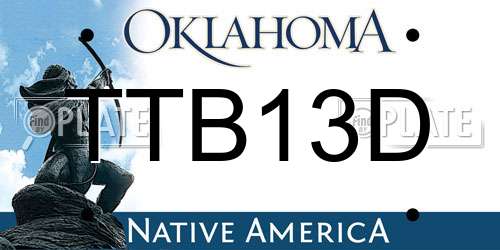 TTB13D Oklahoma License Plate