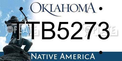 TTB5273 Oklahoma License Plate
