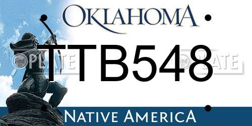 TTB548 Oklahoma License Plate
