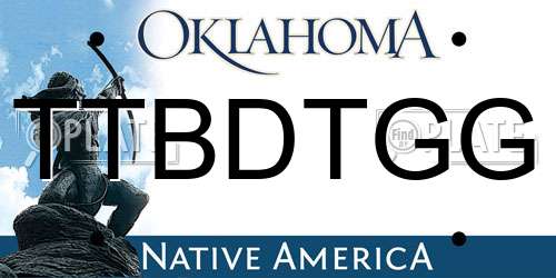 TTBDTGG Oklahoma License Plate