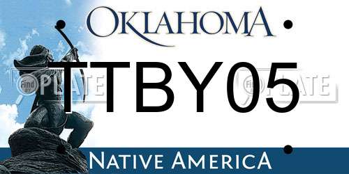 TTBY05 Oklahoma License Plate