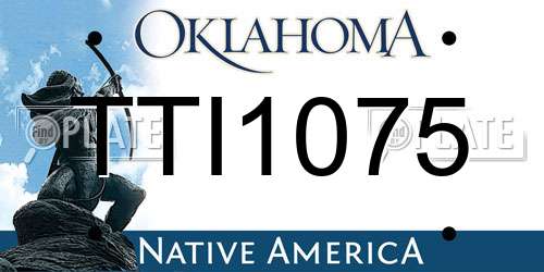 TTI1075 Oklahoma License Plate