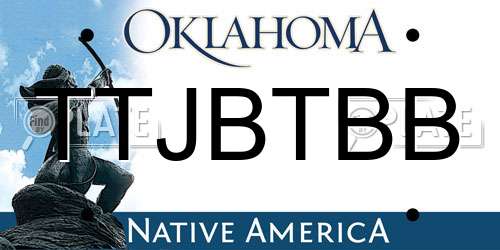 TTJBTBB Oklahoma License Plate