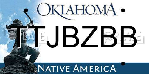 TTJBZBB Oklahoma License Plate