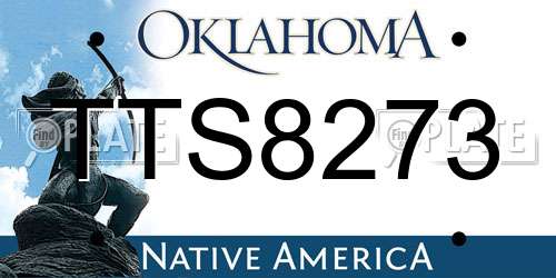 TTS8273 Oklahoma License Plate