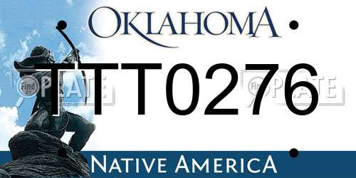TTT0276 Oklahoma License Plate