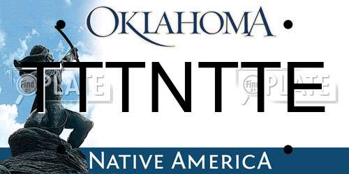 TTTNTTE Oklahoma License Plate
