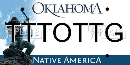 TTTOTTG Oklahoma License Plate
