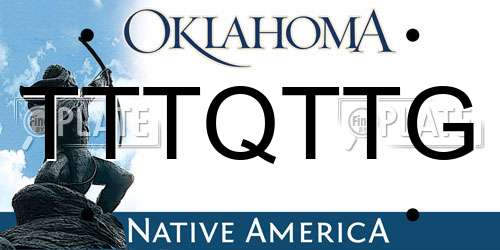 TTTQTTG Oklahoma License Plate