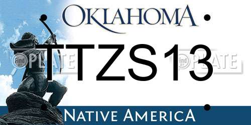 TTZS13 Oklahoma License Plate