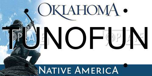 TUNOFUN Oklahoma License Plate