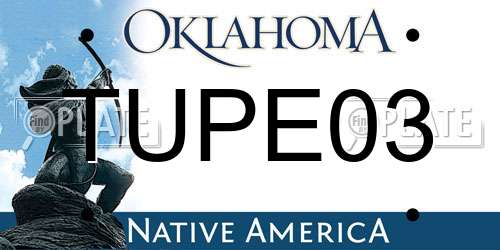 TUPE03 Oklahoma License Plate