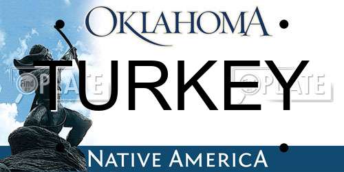 TURKEY Oklahoma License Plate
