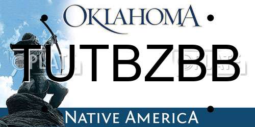 TUTBZBB Oklahoma License Plate