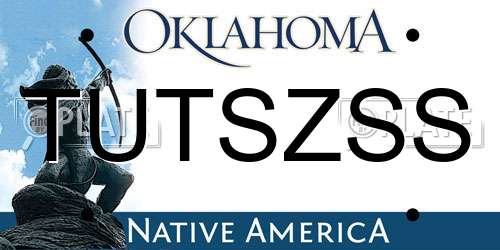 TUTSZSS Oklahoma License Plate