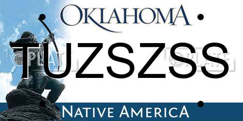 TUZSZSS Oklahoma License Plate