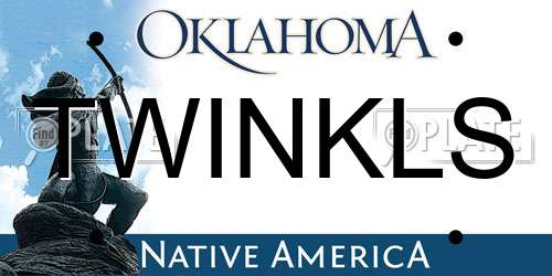 TWINKLS Oklahoma License Plate