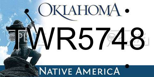 TWR5748 Oklahoma License Plate