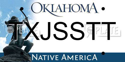 TXJSSTT Oklahoma License Plate