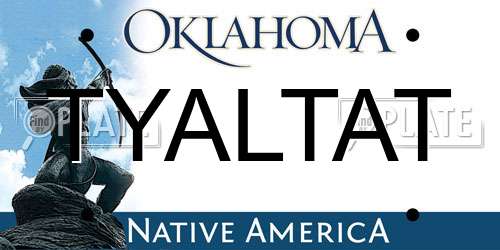 TYALTAT Oklahoma License Plate