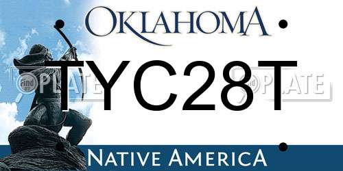 TYC28T Oklahoma License Plate
