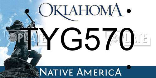TYG570 Oklahoma License Plate