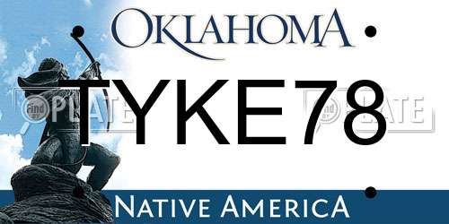 TYKE78 Oklahoma License Plate