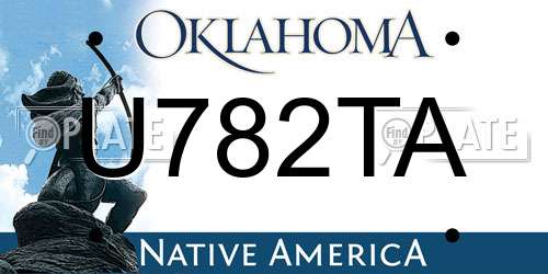U782TA Oklahoma License Plate