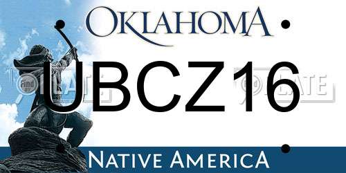 UBCZ16 Oklahoma License Plate