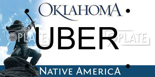 UBER Oklahoma License Plate
