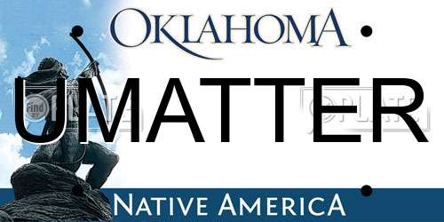 UMATTER Oklahoma License Plate