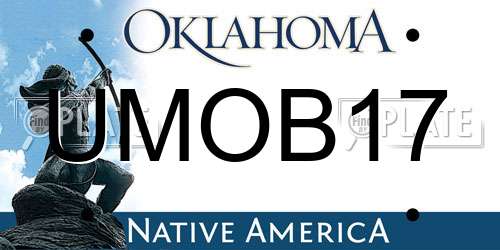 UMOB17 Oklahoma License Plate
