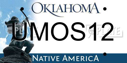 UMOS12 Oklahoma License Plate