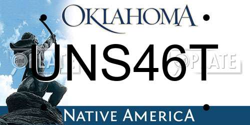 UNS46T Oklahoma License Plate
